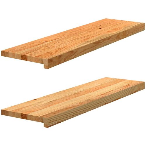 vidaXL Gazišta stepenice 2 kom svjetlosmeđi 90x30x2 cm masivna hrast Cene