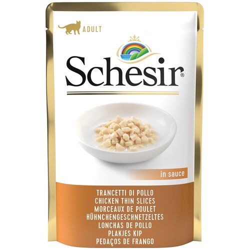  Varčno pakiranje Schesir v želeju vrečke za mačke 24 x 85 g - Pi&scaron;čančji trakci v omaki Cijene