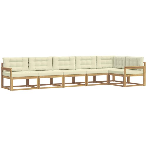 vidaXL Zunanja garnitura za sedenje 4 pcs Bela in krem Poliester, (5000281217) Cene