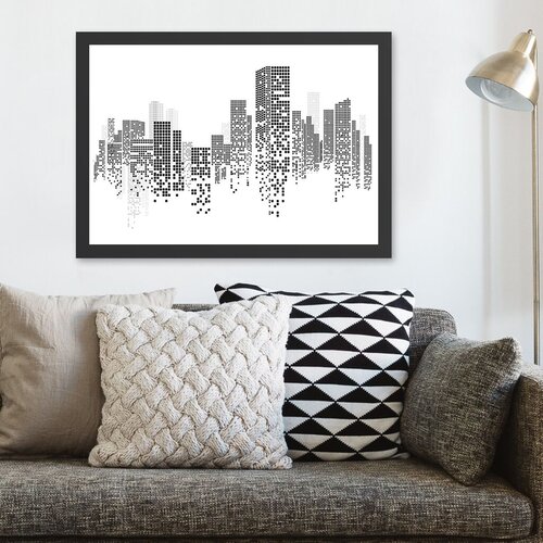 Wallity uramljena slika Buildings, 55x75 cm Cene