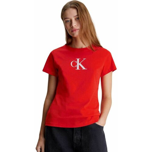 Calvin Klein pamučna ženska majica CKJ20J222343-XA7 Slike