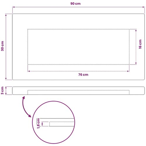  Pravokutni stolni vrh 90 x 30 x 3 cm Pravokutni - Tamno smeđa 90 x 55 x 3 5 cm Pravokutno Slike