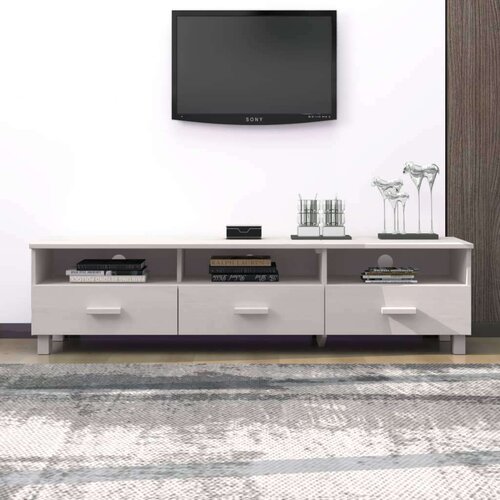TV omarica HAMAR bela 158x40x40 cm trdna borovina, (20731167) Cene