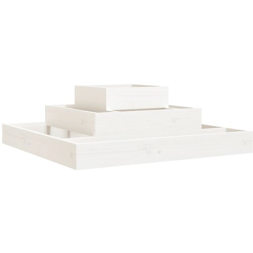 Maison Chic Visoka greda - Greda - Cvetlični Lonec bela 80x80x27 cm trdna borovina, (21789011) Cene