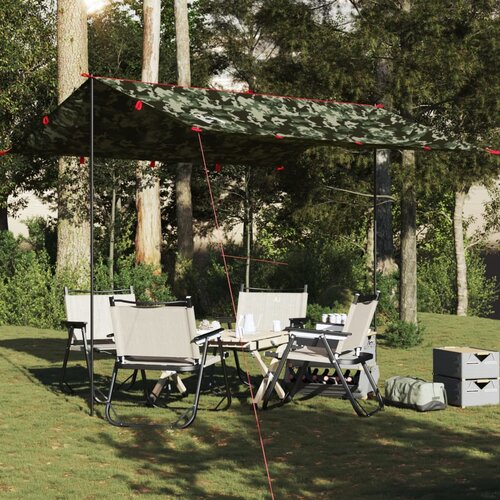 vidaXL Ponjava za kampiranje kamuflažna 306x306 cm vodoodporna Cene