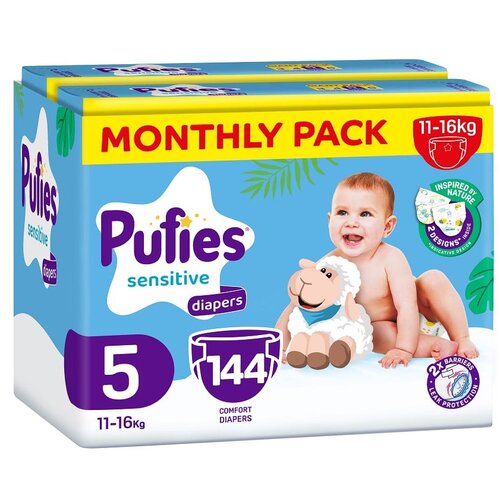 Pufies pelene veličina 5 (11-16kg) mesečni box, 144kom Cene