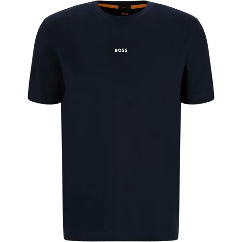 BOSS Orange Majica 'Chup' mornarsko plava / svijetlonarančasta / bijela