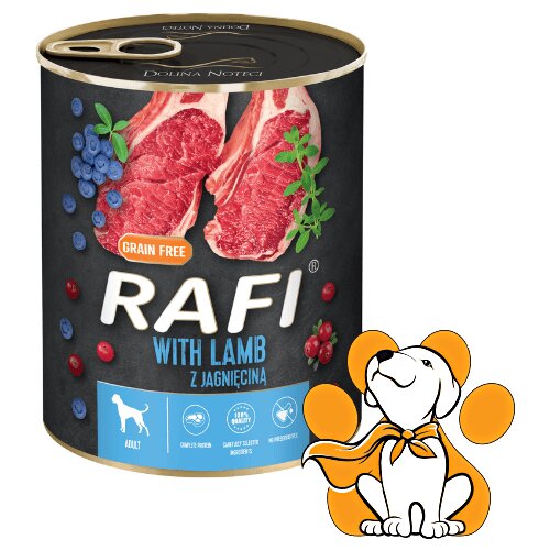 Rafi Dog Grain Free Lamb 800g, Vlažna Hrana Sa Jagnjetinom Za Nežnu Probavu Cene
