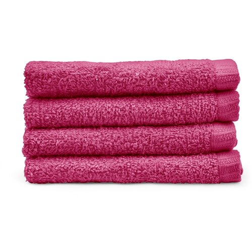 Catherine Lansfield Tamno ružičasti brzosu&amp;scaron;eći pamučni ručnici u setu 4 kom 30x30 cm Quick Dry &amp;ndash; Slike
