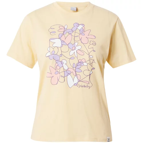 Iriedaily Majica 'Line Blossom' svijetložuta / lila / roza / bijela