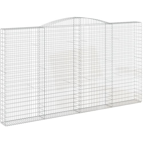 Lučne gabionske ko&amp;scaron;are 6 kom 400x30x220/240cm pocinčano željezo Slike