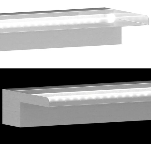  FONTANA s vodopadom za bazen LED od nehrđajućeg čelika 110 cm Slike