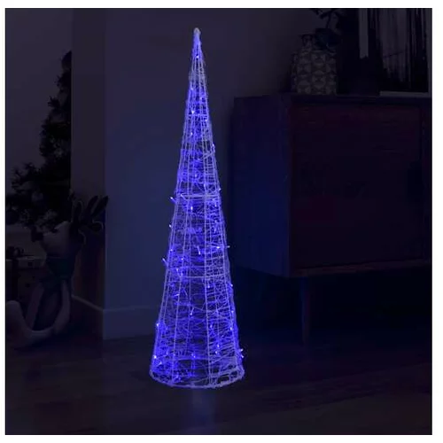  Akrilna okrasna LED piramida modra 120 cm
