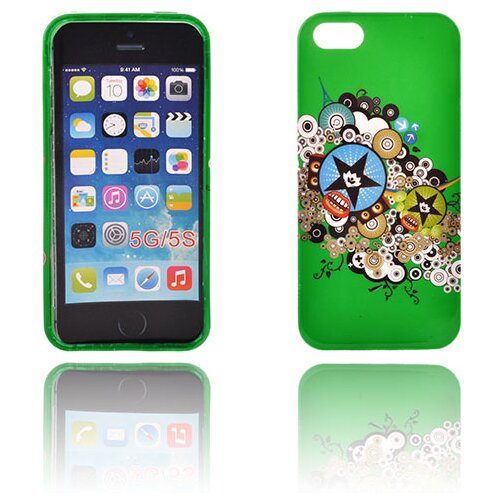 mobiline.si gumijasti / gel etui art za apple iphone se / iphone 5S / iphone 5 - zeleni s krogi Cene