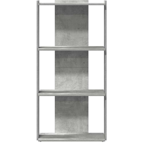  Regal za knjige s 3 razine boja betona 60x30x120 cm drveni Slike