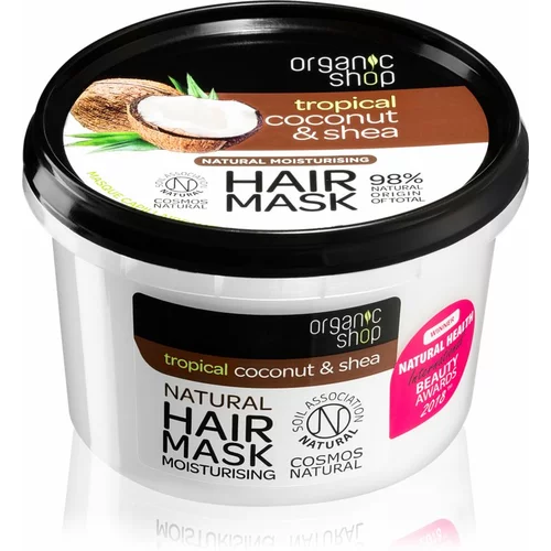 Organic Shop Natural Coconut & Shea intenzivna maska za kosu s hidratantnim učinkom 250 ml