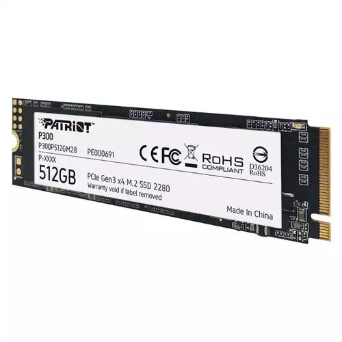 Patriot SSD M.2 NVMe P300 2280 PCIe 512GB Low-Power Consumption SSD P300P512GM28 Slike