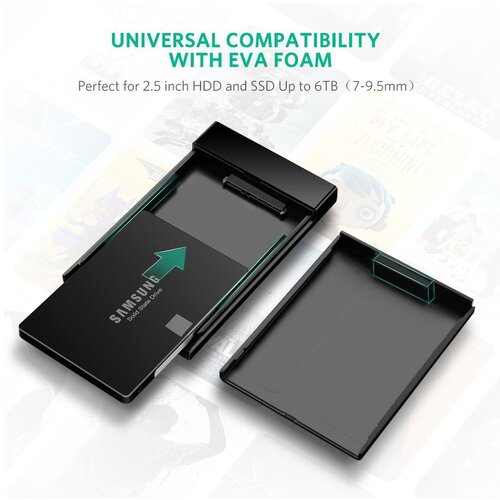 Ugreen zunanje ohi&amp;scaron;je za disk 2.5 HDD Type C Port črno 50743 Slike