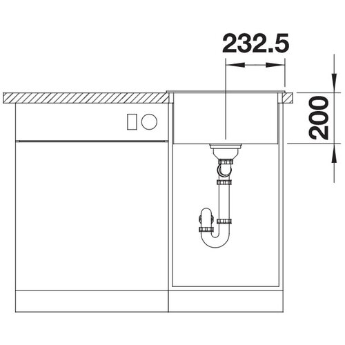 Blanco granitna sudopera naya 45 nežnobela 465x510/200 mm Slike