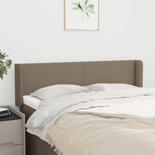 vidaXL Uzglavlje s ušima smeđesivi 147x16x78/88 cm od tkanine Cijene