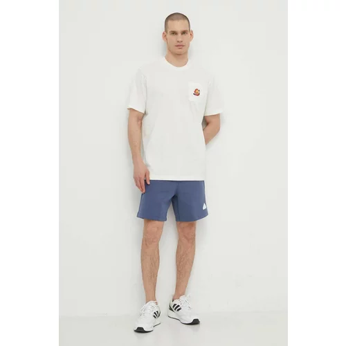 Adidas Bombažna kratka majica moška, bež barva, IS0214
