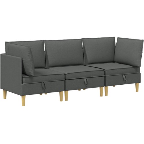  Modularni set sofe sa skladi&amp;scaron;tem 3 pcs Tamnosiva Tkanina Slike