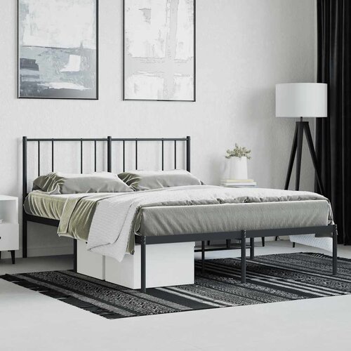  okvir za krevet s uzglavljem crni 140x190 cm Slike