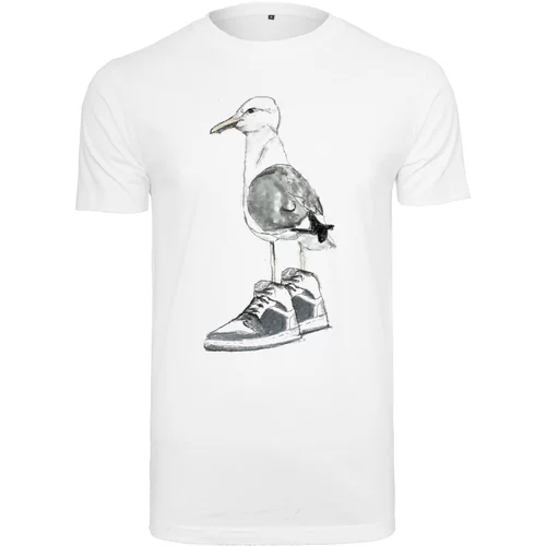 MT Men White T-shirt Seagull Sneakers