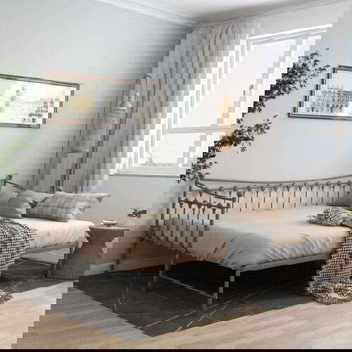  Za krevet na razvlačenje sivi metalni 90 x 200 cm Cene