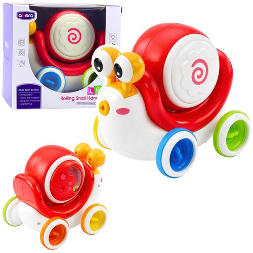  Interactive Snail Riding Drum Musical Educational Red Cene