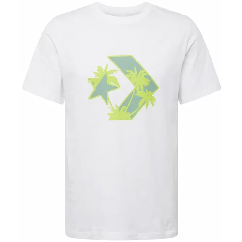 Converse Majica 'STAR' travnato zelena / svijetlozelena / bijela