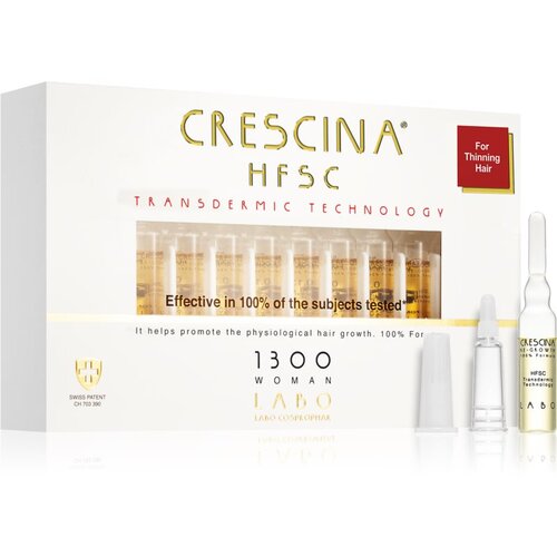 Crescina Transdermic 1300 Re-Growth nega za spodbujanje rasti in proti izpadanju las za ženske 20x3,5 ml Cene