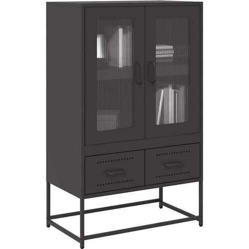 vidaXL Visoka komoda crna 68x39x111,5 cm od čelika Cijene