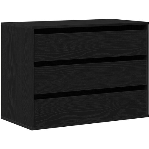 VidaXL Kutna komoda Crni hrast 80x41x58 cm Konstruirano drvo Slike