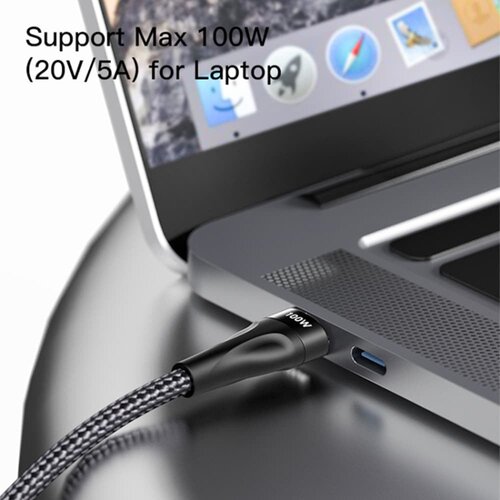 Yesido podatkovni kabel (CA87) - Type-C na Type-C in Lightning 100 W 480 Mbps 140 cm - črn Slike
