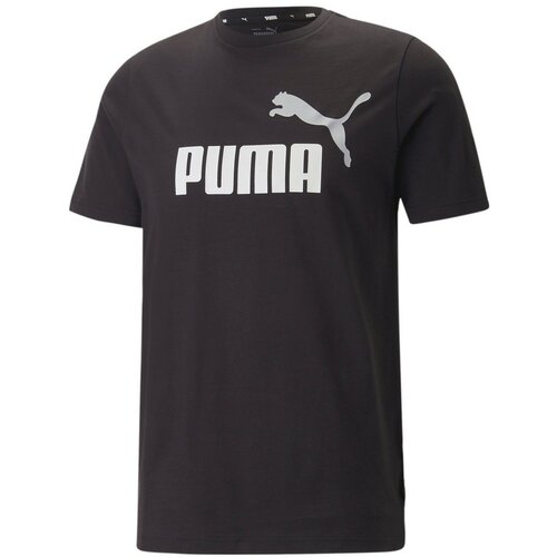 Puma ess+ 2 col logo tee, muška majica, crna 586759 Slike