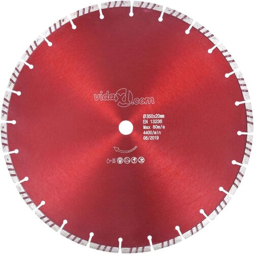 vidaXL Dijamantni disk za rezanje s turbo segmentima čelični 350 mm Cijene