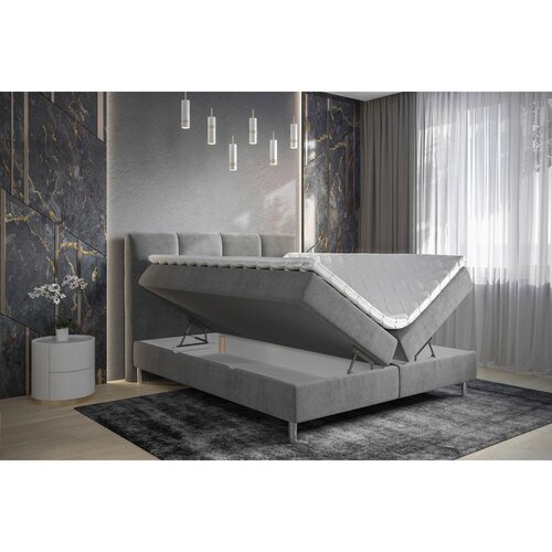 Esposa POSTELJA Z VZMETNICO 140 cm x 200 cm , tekstil barve grafita Slike