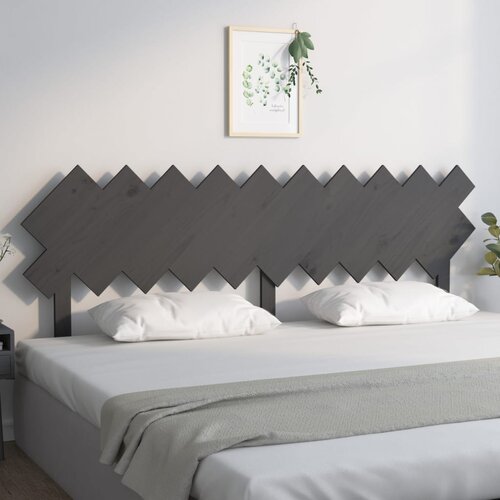 vidaXL Uzglavlje za krevet sivi 196x3x80,5 cm od masivne borovine Cijene