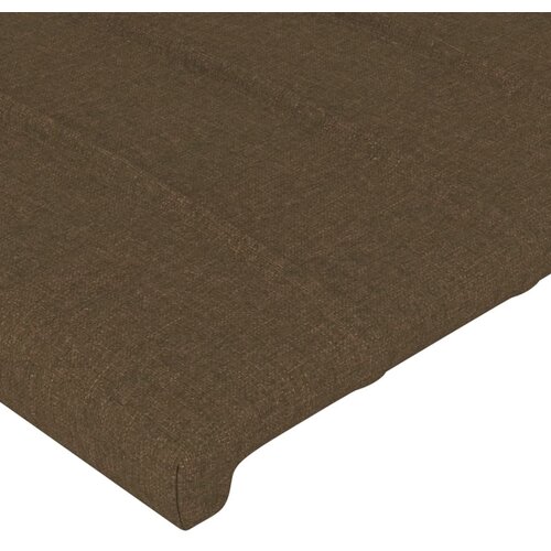  LED uzglavlje tamnosmeđe 203x16x78/88 cm od tkanine Slike