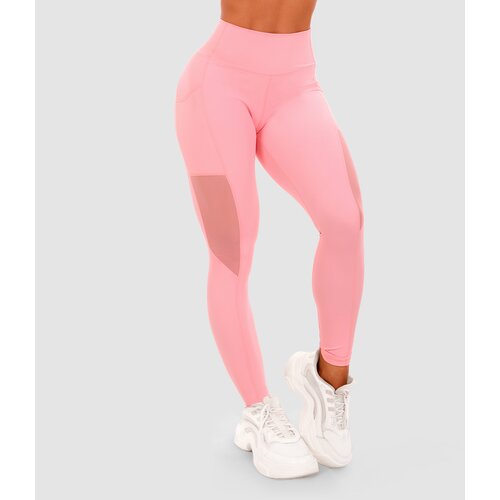 GymBeam Ženske helanke Mesh Panel Pink M Slike