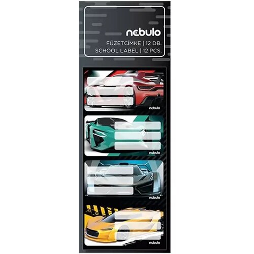 NEBULO Set od 12 naljepnica za bilježnice s motivima sportskih automobila Cijene