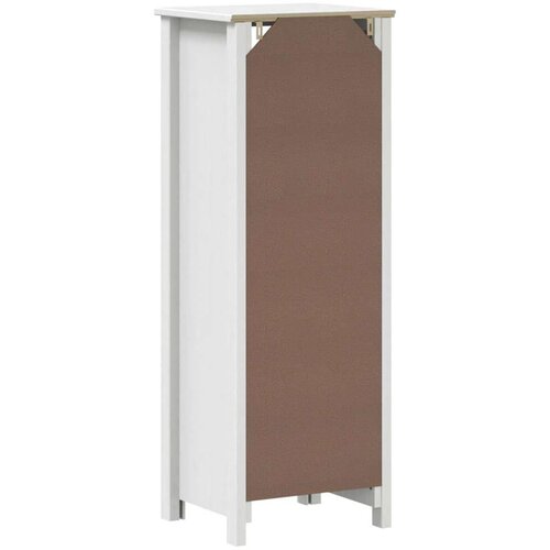 vidaXL Kopalniška omarica BERG bela 40x34x110 cm trdna borovina Cene