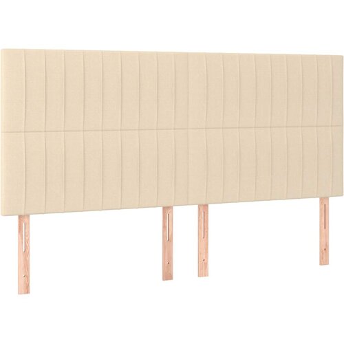  Okvir za krevet bez madraca krem 180 x 200 cm od tkanine Slike
