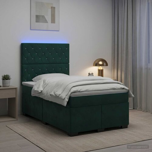  Boxspring krevet s madracem Tamnozelena 120 x 190 cm Bar&scaron;un Cijene