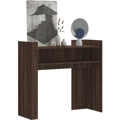  The Living Store Konzolna mizica rjavi hrast 100x35x90 cm inženirski les - Konzolna Mizica, (21496478) Cene