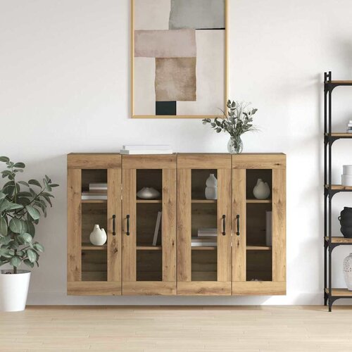 VidaXL Ogreti omarice 2 pcs artisan hrast 69,5 x 34 x 90 cm Slike