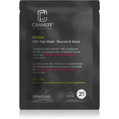 Canneff Green CBD Hair Mask regeneracijska in vlažilna maska za lase 25 ml