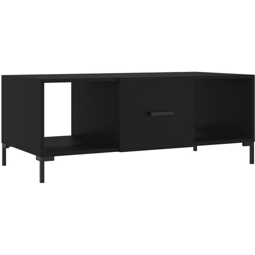 Maison Chic Klubska mizica - kavna mizica - Nizka mizica črna 102x50x40 cm inženirski les, (21754912) Cene