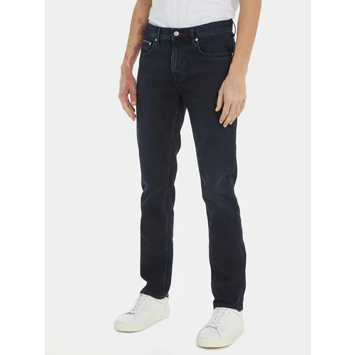 Tommy Hilfiger Jeans hlače Denton MW0MW33338 Mornarsko modra Straight Fit